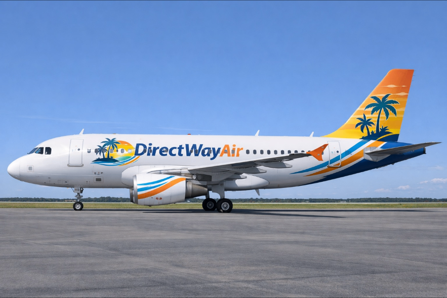 DirectWay Air Airbus A319 on the tarmac